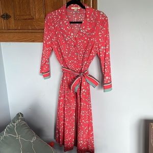 Boden Riviera Coral/Pink Shirt Dress- Size 10